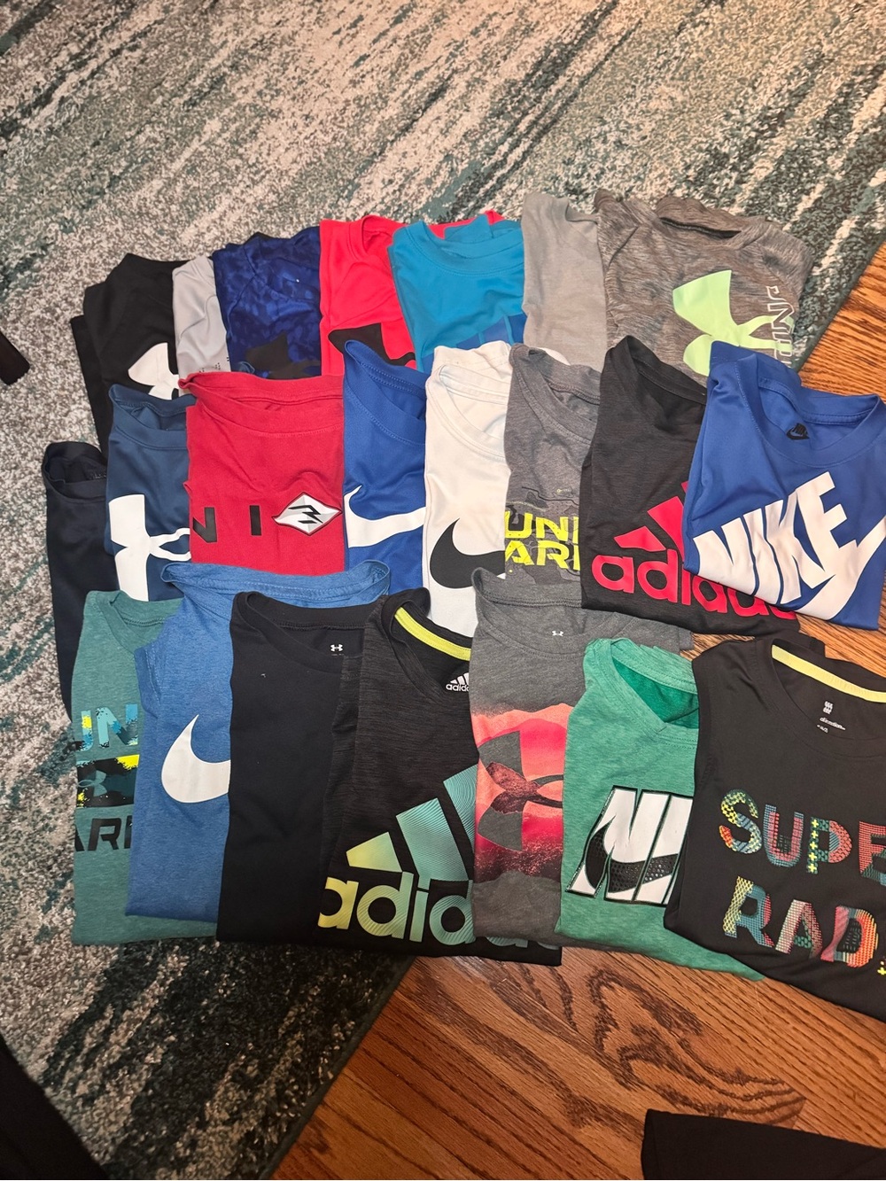 Assorted Kids Athletic Shirts - Nike, Under Armour, Adidas (Multi-Color)